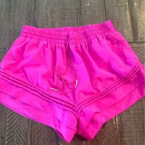 Free people movement hot pink shorts. Size M, EUC